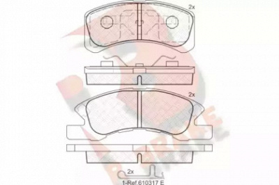 R BRAKE rb1701 -  Комплект тормозных колодок, дисковый тормоз